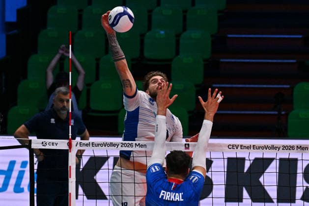 VOLLEYBALL - CEV Eurovolley Men - Slovakia vs. Greece Photo by IPA ABACAPRESS.COM88642372 - MARKOU Angelos (Greece) Modena Italy  Copyright: xIPAxSport ABACAx