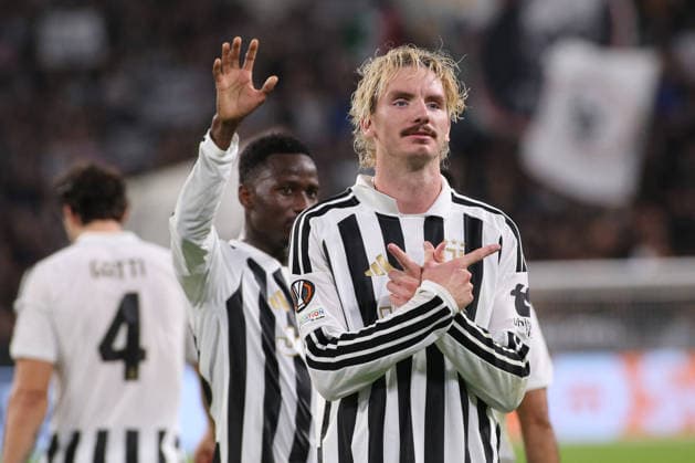 SOCCER - UEFA Europa League - Juventus FC vs. NEC Nijmegen Photo by IPA ABACAPRESS.COM88646892 - Nick Woltemade (Juventus FC) celebrates during the Juventus FC vs. NEC Nijmegen Europa League soccer match in Turin, Italy, on September 17, 2026 Turin Italy  Copyright: xIPAxSport ABACAx