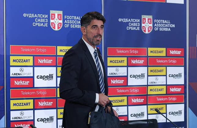 Veljko Paunovic, UEFA Nations League press conference, PK, Pressekonferenz Stara Pazova, Serbia. Sept. 18th 2026. Serbia s football national team, Nationalteam head coach Veljko Paunovic during the press conference ahead of the Serbia v Greece UEFA Nations League match on September 18. 2026. in Stara Pazova, Serbia. Stara Pazova Serbia Copyright: xPedjaxMilosavljevic STARSPORTx x2026x