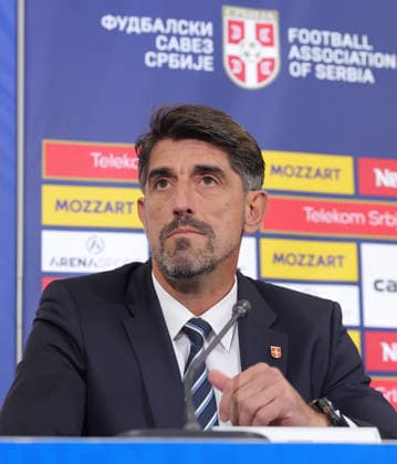 Veljko Paunovic, UEFA Nations League press conference, PK, Pressekonferenz Stara Pazova, Serbia. Sept. 18th 2026. Serbia s football national team, Nationalteam head coach Veljko Paunovic during the press conference ahead of the Serbia v Greece UEFA Nations League match on September 18. 2026. in Stara Pazova, Serbia. Stara Pazova Serbia Copyright: xPedjaxMilosavljevic STARSPORTx x2026x