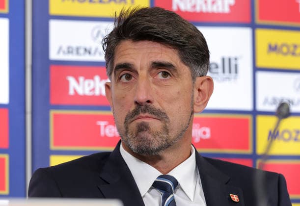 Veljko Paunovic, UEFA Nations League press conference, PK, Pressekonferenz Stara Pazova, Serbia. Sept. 18th 2026. Serbia s football national team, Nationalteam head coach Veljko Paunovic during the press conference ahead of the Serbia v Greece UEFA Nations League match on September 18. 2026. in Stara Pazova, Serbia. Stara Pazova Serbia Copyright: xPedjaxMilosavljevic STARSPORTx x2026x