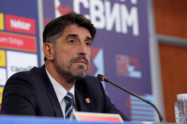 Veljko Paunovic, UEFA Nations League press conference, PK, Pressekonferenz Stara Pazova, Serbia. Sept. 18th 2026. Serbia s football national team, Nationalteam head coach Veljko Paunovic during the press conference ahead of the Serbia v Greece UEFA Nations League match on September 18. 2026. in Stara Pazova, Serbia. Stara Pazova Serbia Copyright: xPedjaxMilosavljevic STARSPORTx x2026x