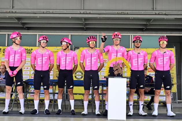 Kampioenschap van Vlaanderen 2026 Cycling Race KOOLSKAMP, BELGIUM - SEPTEMBER 18 : Mihkels Madis (EST) of EF Education - Easypost during the 110th edition of Kampioenschap van Vlaanderen an UCI Class 1.1 one day cycling road race for Men Elite of km with start in Koolskamp and finish in Koolskamp on September 18, 2026 in Koolskamp, Belgium, 18 09 2026 Koolskamp Belgium  Copyright: xJanxDexMeuleneirx