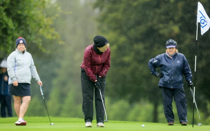 REPRO FREE *PRESS RELEASE NO REPRODUCTION FEE* EDITORIAL USE ONLY 2026 AIG All-Ireland Semi Finals, Ennis Golf Club, Clare 18 9 2026 Women s Intermediate Foursomes Naas™ Anne Higgins Anne Higgins 18 9 2026  Copyright: xBryanxKeanex BK1_7102