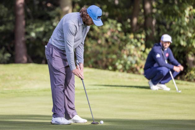 Golf - DP World Tour (European Tour) ˜Rolex Series™ - 2026 BMW PGA, Golf Herren Championship - Second Round - West Course, Wentworth Club - Friday 18th September 2026 Tommy Fleetwood (ENG) putting on the 16th green COLORSPORT DANIEL BEARHAM  cspDB_BMWPGA_R2_180926_