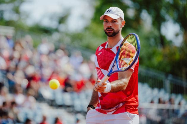 TENNIS - Davis Cup, AUT vs BEL VIENNA,AUSTRIA,18.SEP.26 - TENNIS - ITF Davis Cup, qualification round 2, Austria vs Belgium. Image shows Jurij Rodionov (AUT).  GEPAxpictures xAlexanderxSolc