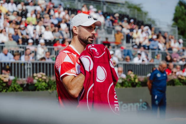 TENNIS - Davis Cup, AUT vs BEL VIENNA,AUSTRIA,18.SEP.26 - TENNIS - ITF Davis Cup, qualification round 2, Austria vs Belgium. Image shows Jurij Rodionov (AUT).  GEPAxpictures xAlexanderxSolc
