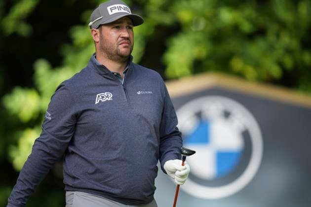 VIRGINIA WATER, ENGLAND - SEPTEMBER 18:Thriston Lawrence (RSA) walks from the sixteenth tee during Round 2 at the BMW PGA, Golf Herren Championship at Wentworth Golf Club, Virginia Water on September 18, 2026 in Surrey, England The BMW PGA Championship