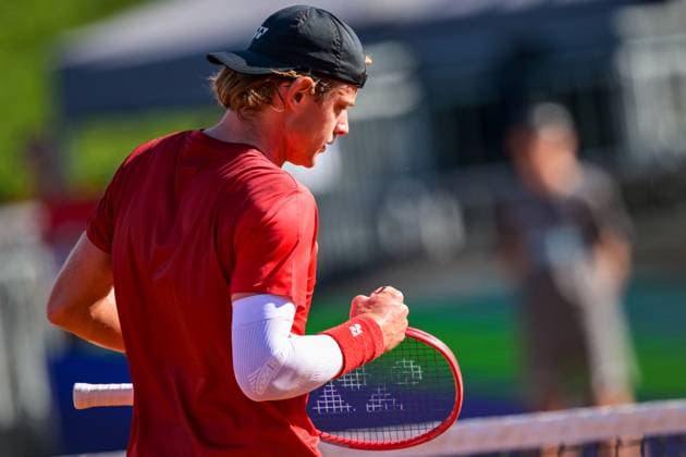 Belgian Zizou Bergs pictured during a tennis match between Austrian Neumayer and Belgian Bergs, the second rubber in the tie between Austria and Belgium, qualifiers for the Davis Cup tournament, on Friday 18 September 2026 in Vienna, Austria. DAVIDxPINTENS  x186852949x