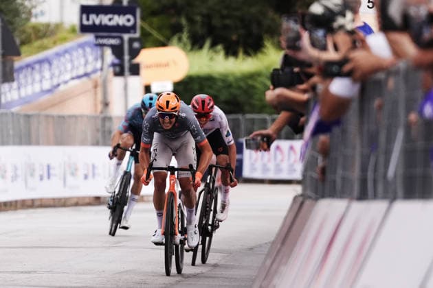 France s Kevin Vauquelin of Netcompany Ineos winner of the stage during the Giro d™Abruzzo, stage 4 from Silvi to Controguerra (182 km) - Abruzzo, Italy - Friday, September 18, 2026. - cycling.  Copyright: xMassimoxPaolone LaPressex