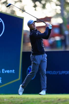 RECORD DATE NOT STATED 18th September 2026; Wentworth Golf Club, Virginia Water, Surrey, England; DP World Tour Golf, BMW PGA, Golf Herren Championship, Day Two; David Law on the third tee box ChrisxRoll