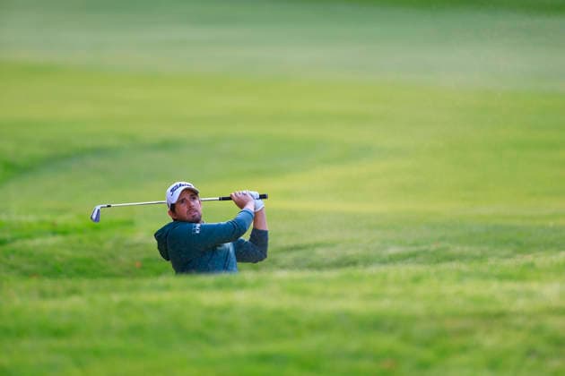 RECORD DATE NOT STATED 18th September 2026; Wentworth Golf Club, Virginia Water, Surrey, England; DP World Tour Golf, BMW PGA, Golf Herren Championship, Day Two; Ricardo Gouveia in the fairway bunker with his second shot to the third hole ChrisxRoll