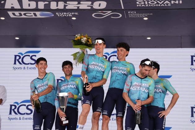 Astana Development Team during the Giro d™Abruzzo, stage 4 from Silvi to Controguerra (182 km) - Abruzzo, Italy - Friday, September 18, 2026. - cycling.  Copyright: xMassimoxPaolone LaPressex
