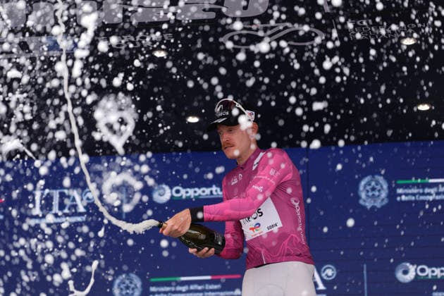 France s Dorian Godon of Netcompany Ineos Cyclamine jersey during the Giro d™Abruzzo, stage 4 from Silvi to Controguerra (182 km) - Abruzzo, Italy - Friday, September 18, 2026. - cycling.  Copyright: xMassimoxPaolone LaPressex