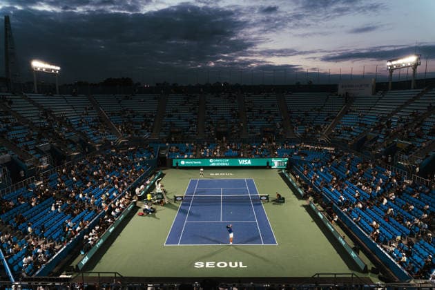 September 18, 2026, Seoul, Seoul, South Korea: South KoreaÃ¢â‚¬â ¢s Hyeon Chung and IndiaÃ¢â‚¬â ¢s Sumit Nagal compete during the second singles match of the 2026 Davis Cup Qualifier second round between the Republic of Korea and India at the Olympic Tennis Court. 2026 Davis Cup Qualifier: Republic Of Korea Vs India  - ZUMAm346 0867215579st Copyright: xSuhxJeenxMoonx