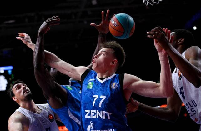 Russia Basketball United League Supercup Zenit - Anadolu Efes 9246054 18.09.2026 Zenit s Pavel Zemskiy in action during the VTB United League SuperCup basketball match between Zenit St. Petersburg and Anadolu Efes Istanbul, in Moscow, Russia. Alexey Filippov Sputnik Moscow Russia  Copyright: xAlexeyxFilippovx