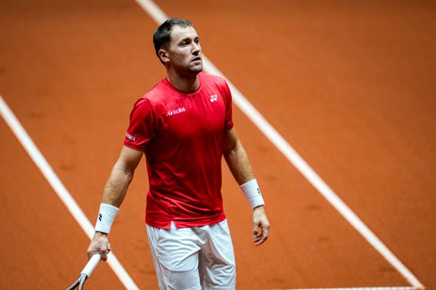Davis Cup, Norway vs. China, Trondheim, September 18, 2026. Casper Ruud during the Davis Cup match between Norway and China at Spektrum in Trondheim on Friday evening. Photo by Ole Martin Wold, NTB, Trondheim, Norway. EDITORIAL USE ONLY. RESTRICTED USE FOR BETTING COMPANIES.  Copyright: xOlexMartinxWoldx xNTBx