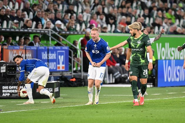 Herren I Frauen I Saison 2026-2027 I 2. Bundesliga I 6. Spieltag I VfL Wolfsburg - SV Darmstadt 98 I 18.09.2026 Kai Klefisch (17, SV Darmstadt 98) ärgert sich Wolfsburg Volkswagen Arena Niedersachsen Deutschland Copyright: xLobeca InesxHähnelx