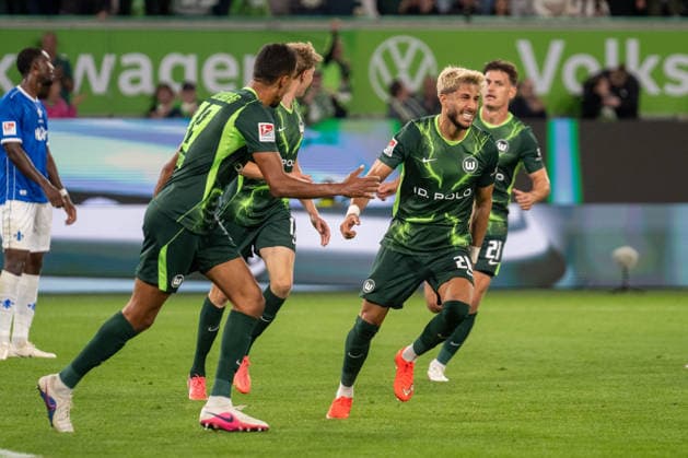 Deutschland: Fussball 2. Bundesliga, 6. Spieltag 2026 2027, VfL Wolfsburg - SV Darmstadt 98 am 18.09.2026 in Wolfsburg (Volkswagen Arena): Tor zum 4:1 Muhammed Damar (VfL Wolfsburg, 20) Jubel, Freude, Torjubel, Emotionen Copyright: xSvenxHeidmannx