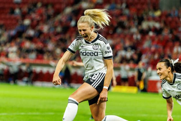 GPFBL, 1. FSV Mainz 05 - Eintracht Frankfurt, 18.09.2026, Mainz Torjubel zum 2:3 durch Rebecka Blomqvist (Eintracht Frankfurt, 28) im Spiel der Google Pixel Frauen Bundesliga am 5. Spieltag der Saison 2026 27 zwischen dem 1. FSV Mainz 05 und Eintracht Frankfurt in der MEWA Arena, Mainz, 18.09.2026. Copyright: xBEAUTIFULxSPORTS Hahnex