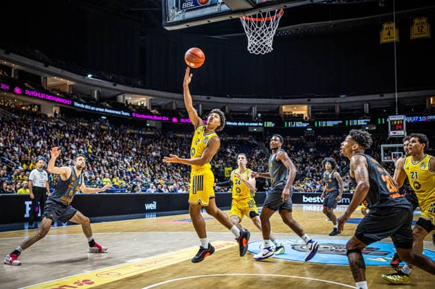 Basketball Berlin 18.09.2026 Saison 2026 2027 EasyCredit BBL 1. Bundesliga Männer, Herren Alba Berlin - NINERS Chemnitz Jack Kayil (Alba Berlin, No.07)