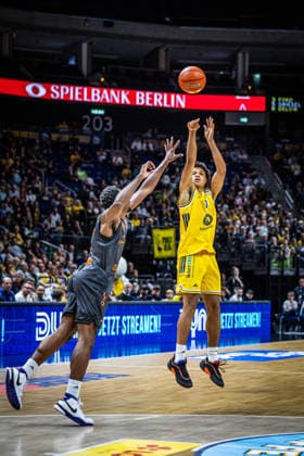 Basketball Berlin 18.09.2026 Saison 2026 2027 EasyCredit BBL 1. Bundesliga Männer, Herren Alba Berlin - NINERS Chemnitz Jack Kayil (Alba Berlin, No.07)