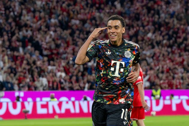 Fußball, Herren, Saison 2026 2027, 1. Bundesliga (4. Spieltag), FC Bayern München - 1. FC Union Berlin, Jamal Musiala (Bayern München), Jubel nach Tor zum 1:0, 18.09.2026, Copyright: xMatthiasxKochx