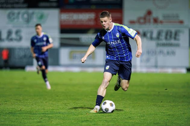 2026.09.18, xkwix, Fußball, Regionalliga West, SV Rödinghausen - FC Gütersloh, Häcker Wiehenstadion, 9.Spieltag, Saison 2026 2027: Justin Lukas (FC Gütersloh 22) DFB regulations prohibit any use of photographs as image sequences and or quasi-video. Photo: xKamilxWilkowskixPressefotoKochx Nordrhein-Westfalen Deutschland