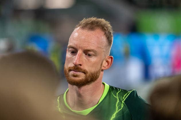 Deutschland: Fussball 2. Bundesliga, 6. Spieltag 2026 2027, VfL Wolfsburg - SV Darmstadt 98 am 18.09.2026 in Wolfsburg (Volkswagen Arena): Maximilian Arnold (VfL Wolfsburg, 27) nach dem Schlusspfiff Gesichtsausdruck, Mimik Copyright: xSvenxHeidmannx