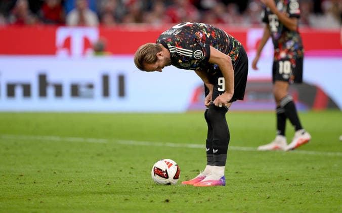 Fussball 1. Bundesliga Saison 2026 2027 4. Spieltag 18.09.2026 FC Bayern Muenchen - 1.FC Union Berlin Elfmeter Tor zum 2 - 0, Harry Kane (FC Bayern Muenchen)