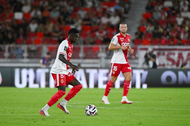 FOOTBALL : AS Monaco VS RC Lens - Ligue 1 McDonald s - 18 09 2026 Lamine Camara (ASM) - Ligue 1 McDonald™s match between AS Monaco and Racing Club de Lens on September 18, 2026 at the Louis II Stadium in Monaco. MonacoMonaco  Copyright: xWilliamxCannarellax