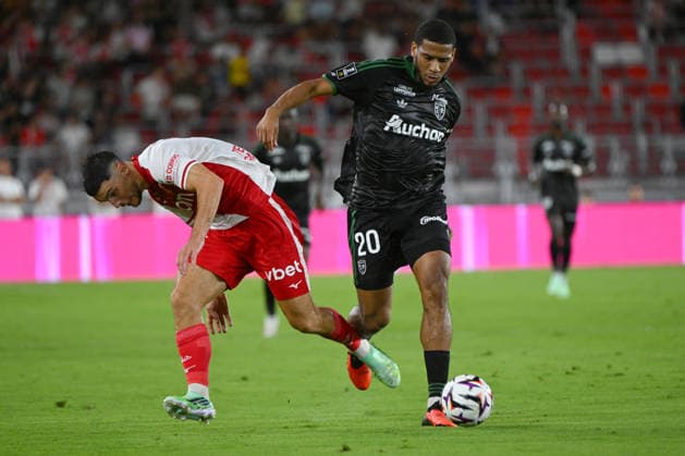 FOOTBALL : AS Monaco VS RC Lens - Ligue 1 McDonald s - 18 09 2026 Matthis Abline (ASM) Jean-Clair Todibo (RCL) - Ligue 1 McDonald™s match between AS Monaco and Racing Club de Lens on September 18, 2026 at the Louis II Stadium in Monaco. MonacoMonaco  Copyright: xWilliamxCannarellax