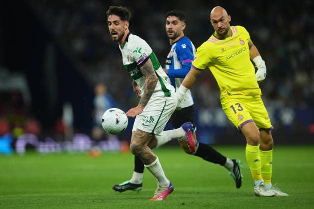 ESP: RCD Espanyol - Elche CF. La Liga EA Sports. Macthday 7 Fer Nino of Elche CF scores the 0-1 during the La Liga EA Sports match between RCD Espanyol and Elche CF played at RCDE Stadium on September 18, 2026 in Barcelona, Spain. kpng Copyright: xBaguxBlancox xPRESSINPHOTOx PS_2627_ESP_ELC_RAC_015