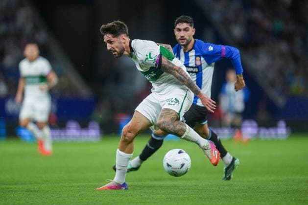 Fer Nino of Elche CF scores the 0-1 during the La Liga EA Sports match between RCD Espanyol and Elche CF played at RCDE Stadium on September 18, 2026 in Barcelona, Spain. (Photo by Bagu Blanco PRESSINPHOTO) ESP: RCD Espanyol - Elche CF. La Liga EA Sports. Macthday 7, RCDE Stadium, Barcelona, Spain - 18 Sep 2026Barcelona RCDE Stadium Barcelona Spain  Copyright: xBlanco PRESSINPHOTO Shutterstockx 17157702k