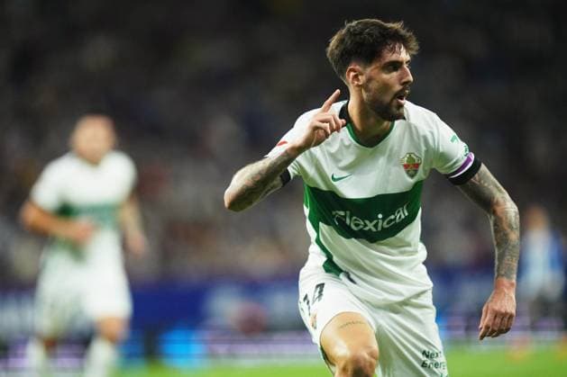 Fer Nino of Elche CF celebrates after scoring the 0-1 during the La Liga EA Sports match between RCD Espanyol and Elche CF played at RCDE Stadium on September 18, 2026 in Barcelona, Spain. (Photo by Bagu Blanco PRESSINPHOTO) ESP: RCD Espanyol - Elche CF. La Liga EA Sports. Macthday 7, RCDE Stadium, Barcelona, Spain - 18 Sep 2026Barcelona RCDE Stadium Barcelona Spain  Copyright: xBlanco PRESSINPHOTO Shutterstockx 17157702j