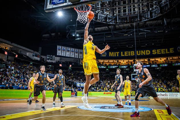 Basketball Berlin 18.09.2026 Saison 2026 2027 EasyCredit BBL 1. Bundesliga Männer, Herren Alba Berlin - NINERS Chemnitz Norris Agbakoko (Alba Berlin, No.17)