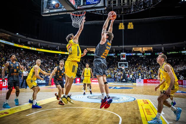 Basketball Berlin 18.09.2026 Saison 2026 2027 EasyCredit BBL 1. Bundesliga Männer, Herren Alba Berlin - NINERS Chemnitz Benjamin Burnham (Chemnitz, No.25) Ben