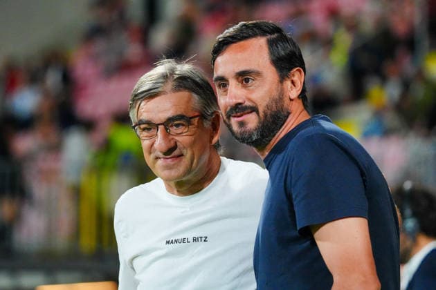 SOCCER - Serie A - AC Monza vs. US Sassuolo Photo by IPA ABACAPRESS.COM88678855 - Head Coach Alberto Aquilani (US Sassuolo) and Head Coach Ivan Juric (AC Monza) during the AC Monza vs. US Sassuolo Italian Serie A soccer match in Monza, Italy, on September 18, 2026 Monza Italy  Copyright: xIPAxSport ABACAx