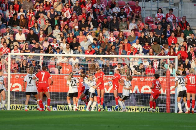 18.09.2026, xusrbx, Fussball Google Pixel Frauen-Bundesliga, FSV Mainz 05 - Eintracht Frankfurt v.l. Sabina Jackson (FSV Mainz 05, 20), macht das Tor zum 2:0 in der 30. Spielminute, Mainz