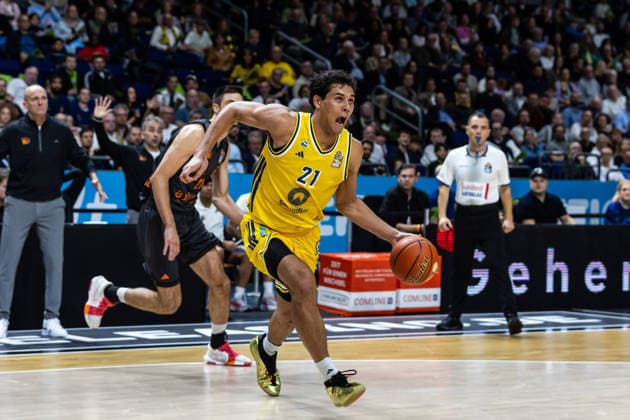 18.09.2026, GER, BBL (easyCredi Basketball Bundesliga Berlin, ALBA Berlin - Niners Chemnitz Brandon Angel (ALBA Berlin, 21) Berlin Uber Arena Berlin Deutschland