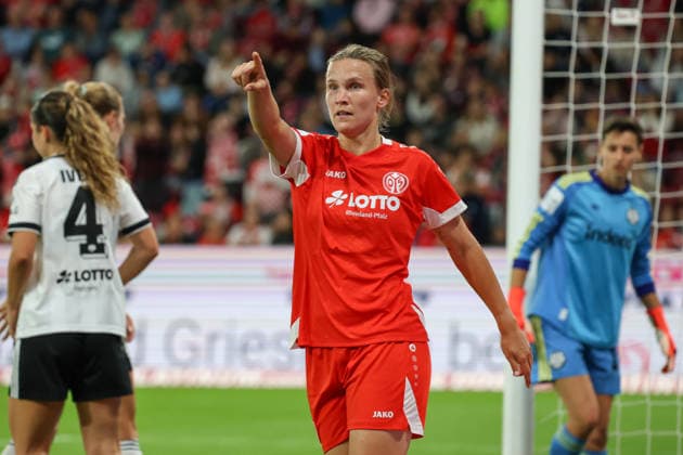 18.09.2026, xusrbx, Fussball Google Pixel Frauen-Bundesliga, FSV Mainz 05 - Eintracht Frankfurt v.l. Nadine Anstatt (FSV Mainz 05, 27), Mainz