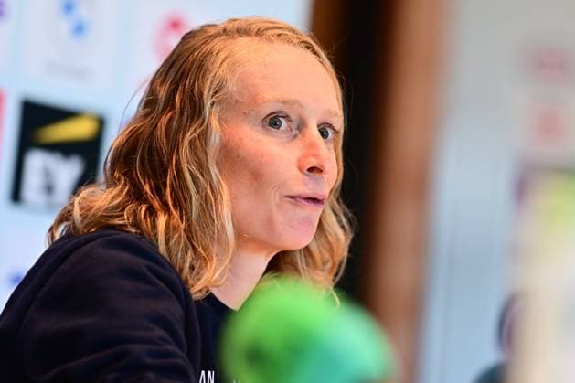 UCI 2026 Road World Championship, WM, Weltmeisterschaft Montreal Media Activities 18 09 2026 MONTREAL, CANADA - SEPTEMBER 18 : Claes Lotte (BEL) of Fenix-Premier Tech speaking with the media during a press conference, PK, Pressekonferenz prior to the Women Elite Individual Time Trial of the 2026 UCI Road World Championships in Montreal on September 18, 2026 in Montreal, Canada, 18 09 2026 Montreal Canada  Copyright: xPeterxDexVoechtx