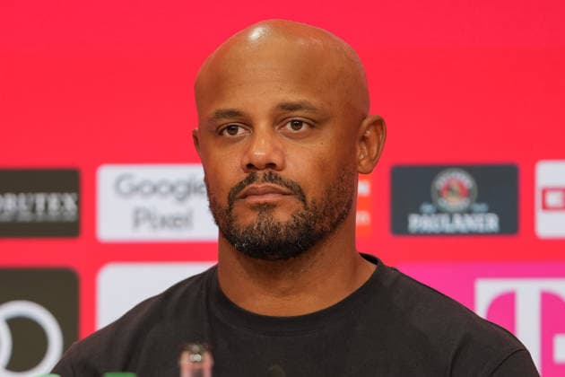 Deutschland: Fußball 1. Bundesliga 2026 2027, 4. Spieltag - FC Bayern München vs 1. FC Union Berlin - Allianz Arena (München): Pressekonferenz, Medien mit Vincent Kompany (Cheftrainer FCB) Copyright: xTobiasxWentzellx