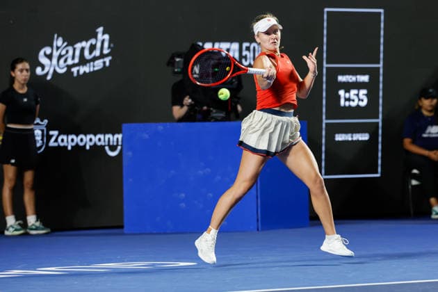WTA, Tennis Damen GUADALAJARA OPEN 2026 WTA GUADALAJARA OPEN 2026 LIUDMILA SAMSONOVA VS PEYTON STEARNS 18092026 GUADALAJARA, JALISCO. Action photo of Peyton Stearns of the United States, during a semifinal match of the WTA Guadalajara Open 2026, held at the Centro Panamericano de Tenis of Guadalajara, Jalisco, Mexico. Foto de accion de Peyton Stearns de Estados Unidos, durante juego semifinal del WTA Guadalajara Open 2026 celebrado en el Centro Panamericano de Tenis de Guadalajara, Jalisco, Mexico GUADALAJARA JALISCO MEXICO Copyright: xIMAGENSHOPxAGENCIAxFOTOGRAFICAx