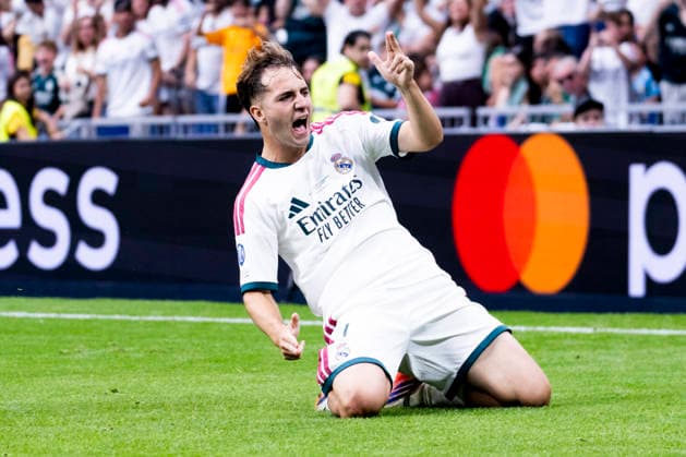 Real Madrid U20 v Santiago Wanderers U20 - Intercontinental Cup U20 September 19, 2026, Santiago Bernabeu Stadium, Madrid, Spain: Daniel Yanez of Real Madrid celebrates his goal during the U-20 Intercontinental Cup final match between Real Madrid and Santiago Wanderers at the Santiago Bernabeu Stadium, Madrid, Spain. Madrid Santiago Bernabeu Stadium Madrid Spain Copyright: xAlejandroxMatiasxAcostax