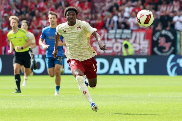 19.09.2026, xrekx, Fussball 2.Bundesliga, 1.FC Kaiserslautern - Eintracht Braunschweig v.l. Ibrahim Kanate (1.FC Kaiserslautern) (DFL DFB REGULATIONS PROHIBIT ANY USE OF PHOTOGRAPHS as IMAGE SEQUENCES and or QUASI-VIDEO) Kaiserslautern