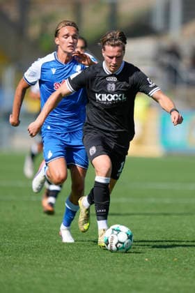19.09.2026, Dietmar-Hopp-Stadion, Hoffenheim, GER, 3. Liga, 7. Spieltag: TSG 1899 Hoffenheim II vs SV Meppen, Luis Sprekelmeyer (SV Meppen 19) DFL REGULATIONS PROHIBIT ANY USE OF PHOTOGRAPHS AS IMAGE SEQUENCES AND OR QUASI-VIDEO. Hoffenheim Baden-Württemberg Dietmar-Hopp-Stadion