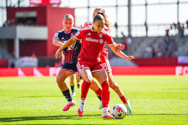 19.09.2026, München, Deutschland. Google Pixel Frauen-Bundesliga: FC Bayern München Frauen gegen 1. FC Köln Frauen am FC Bayern Campus. Katharina Naschenweng (FC Bayern Frauen)