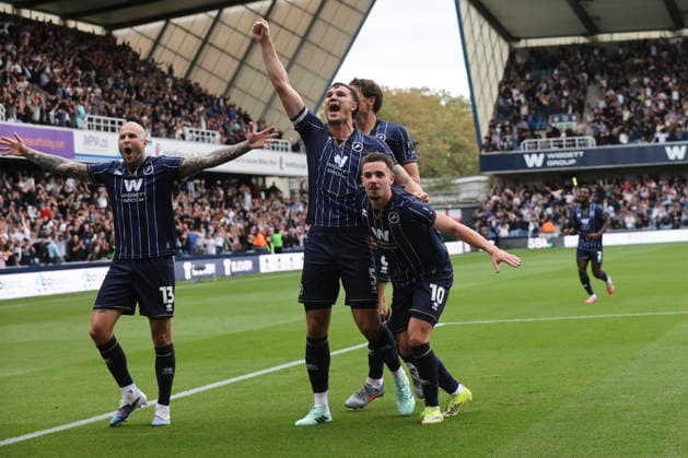 Millwall v West Ham United Sky Bet Championship Camiel Neghli of Millwall celebrates scoring his side™s 2nd goal during the Sky Bet Championship match at The Den, London 19 09 2026 UK Newspapers OUT Copyright: xPaulxChestertonx FIL-23973-0072