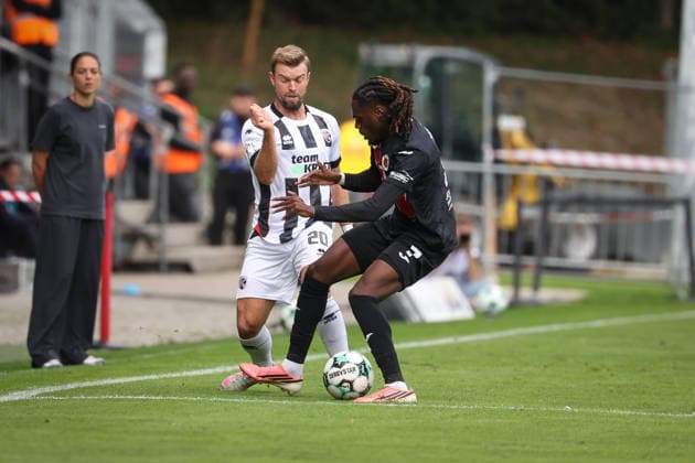 3. Liga - Saison 2026 27 - Victoria Köln - FC Ingolstadt 04 - Yannick Deichmann (Nr.20 - FCI) - Tonyw Yannick Aime (Nr.7 - Viktoria Köln) - Foto: Meyer Jürgen 3. Liga - Saison 2026 27 - Victoria Köln - FC Ingolstadt 04